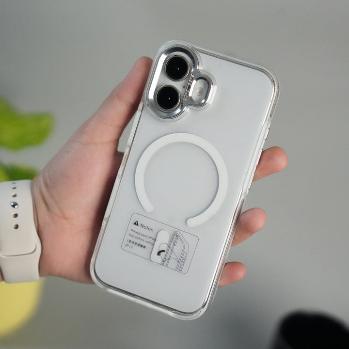 iPhone 17 Crystal Clear Anti-Yellow Case with MagSafe & Metal Camera Bumper