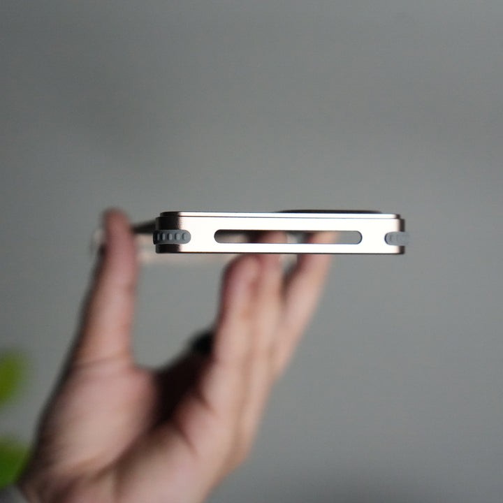 Galaxy S25 ultra Leather Frameless Metal Kickstand Case