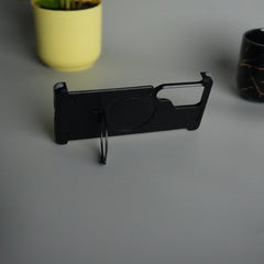 Galaxy S24 ultra Leather Frameless Metal Kickstand Case