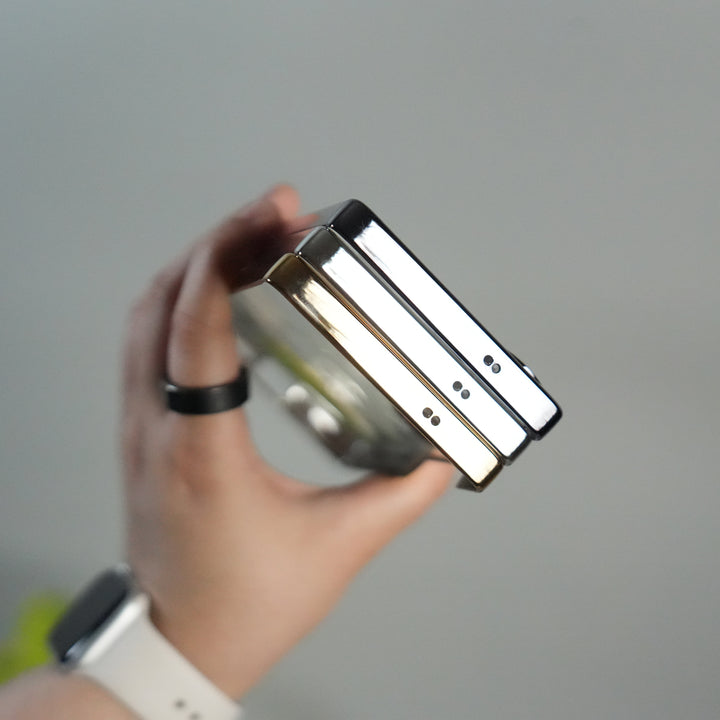 Galaxy S25 Ultra Chrome Plated Transparent Case with Built-in Kickstand