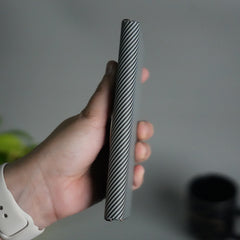 Galaxy Z Fold 7 Premium Carbon-Texture Ring Stand Flip Case