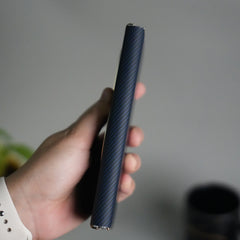 Galaxy Z Fold 7 Premium Carbon-Texture Ring Stand Flip Case