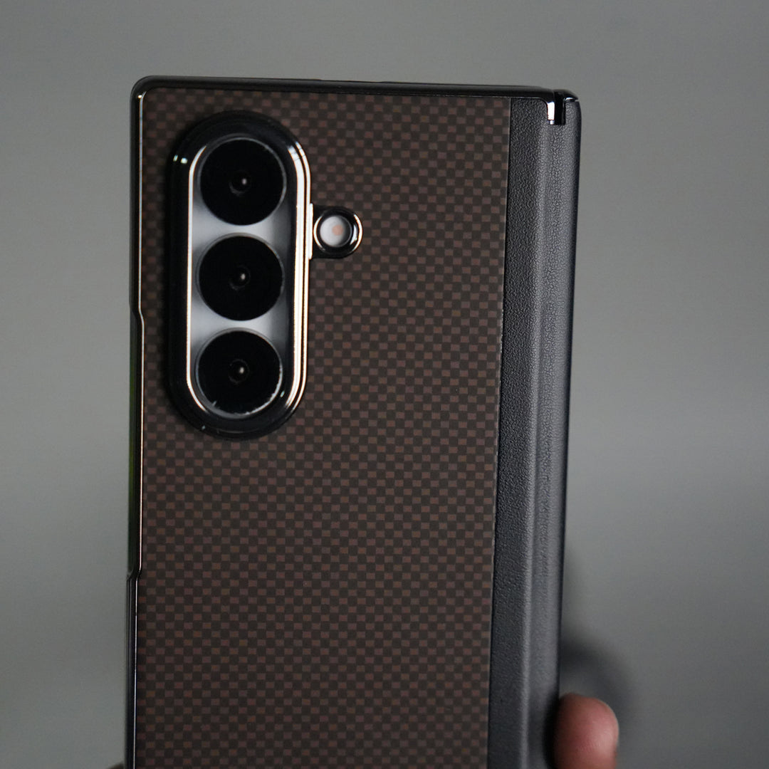 Galaxy Z Fold 7 Premium Fiber Design Slim Case Hinge Protection (Front + Back Cover)