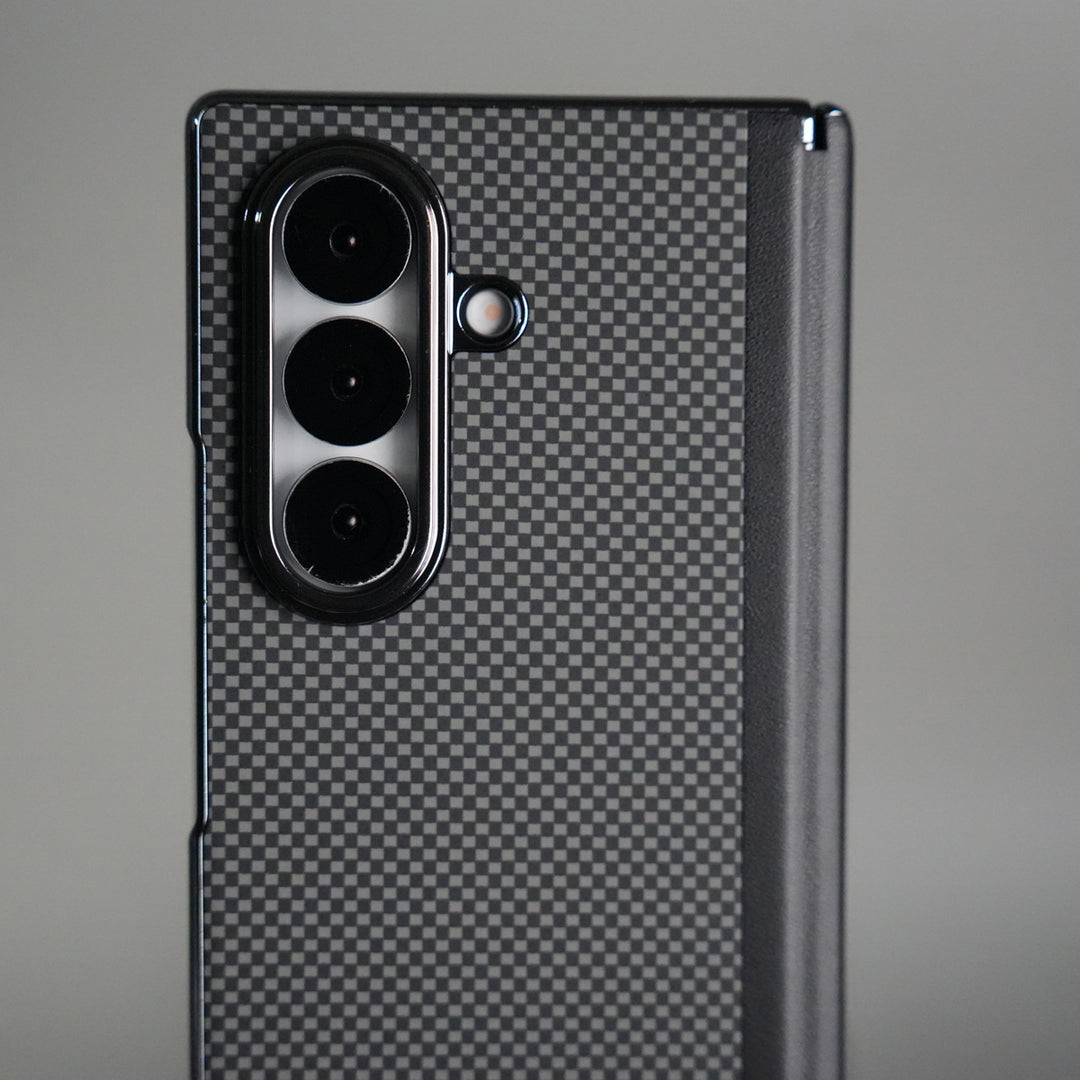 Galaxy Z Fold 7 Premium Fiber Design Slim Case Hinge Protection (Front + Back Cover)