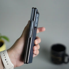 Galaxy Z Fold 7 Premium Fiber Stripe Design Slim Case Hinge Protection (Front + Back Cover)