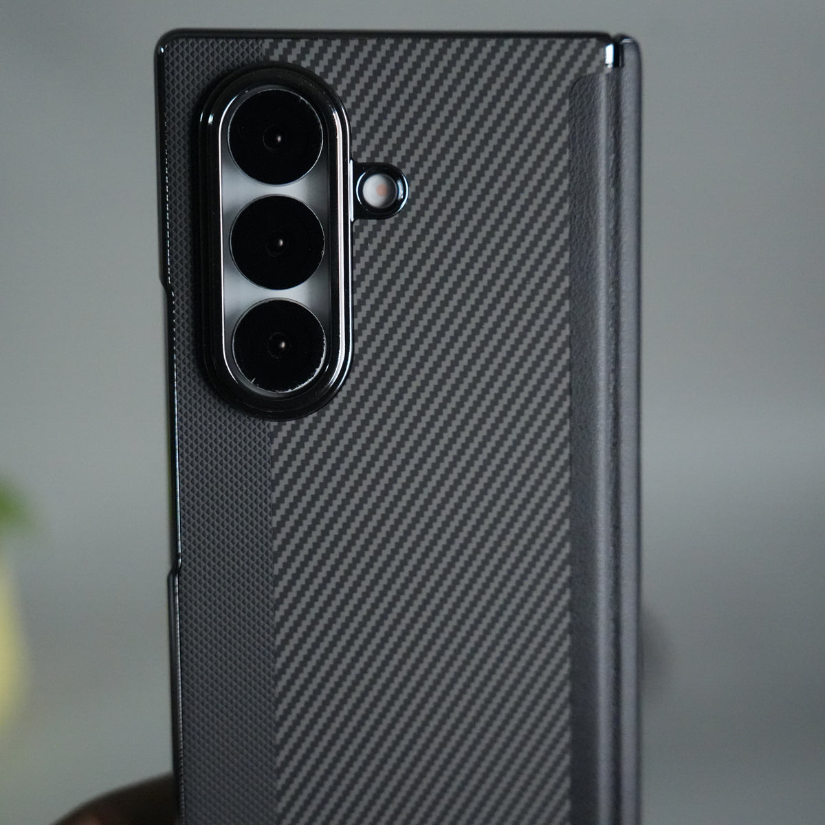 Galaxy Z Fold 7 Premium Fiber Stripe Design Slim Case Hinge Protection (Front + Back Cover)