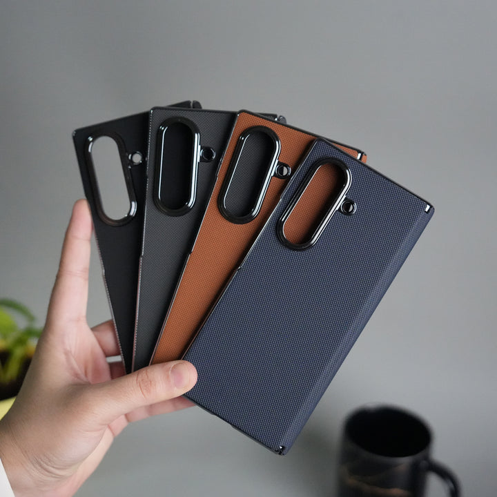 Galaxy Z Fold 7 Premium Dotted Design Slim Case Hinge Protection (Front + Back Cover)