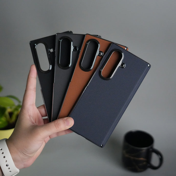 Galaxy Z Fold 7 Premium Dotted Design Slim Case Hinge Protection (Front + Back Cover)