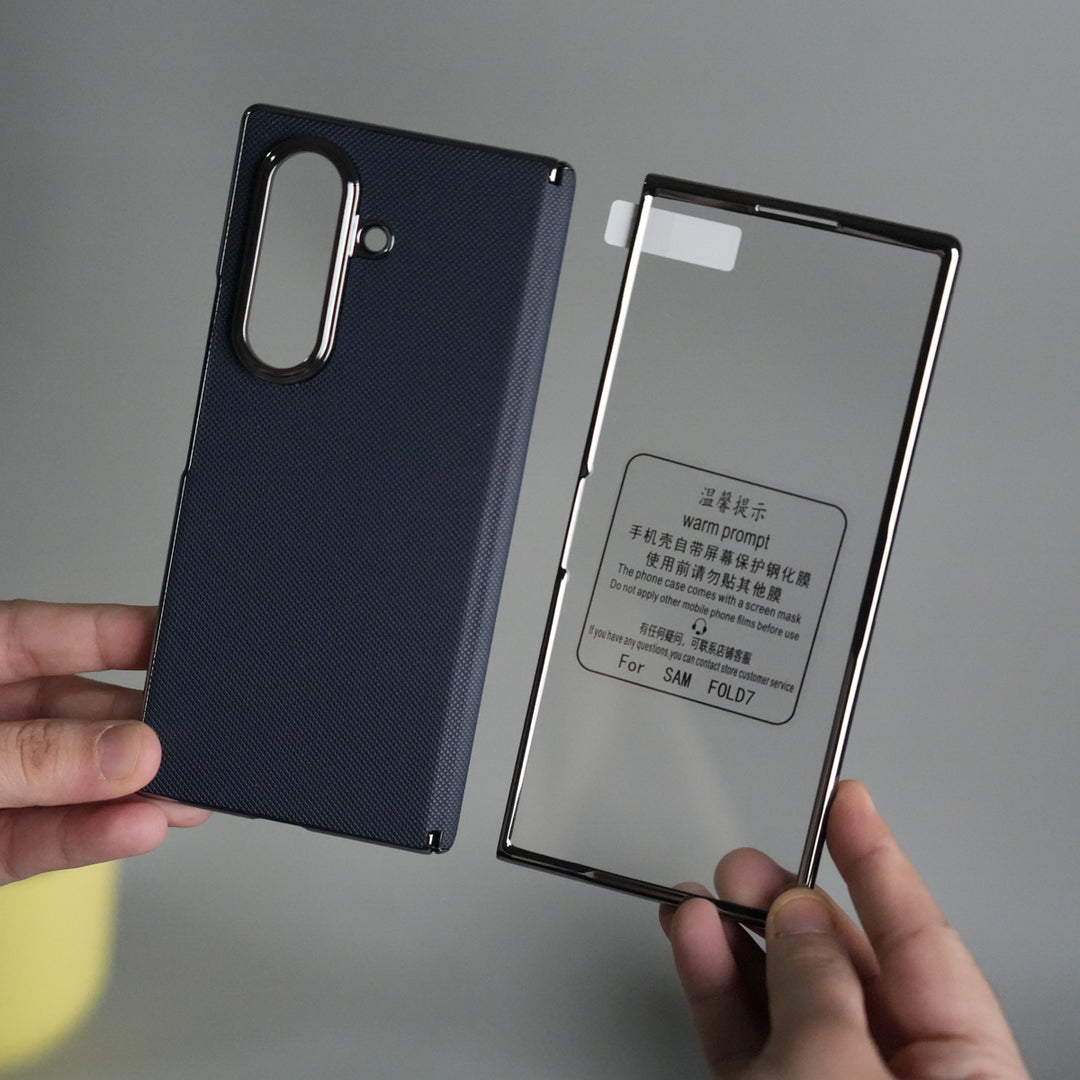 Galaxy Z Fold 7 Premium Dotted Design Slim Case Hinge Protection (Front + Back Cover)