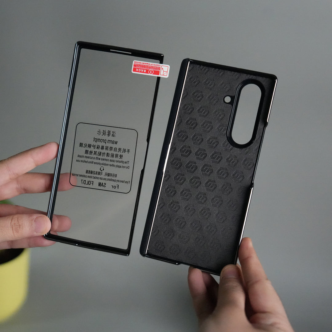 Galaxy Z Fold 7 Premium Dotted Design Slim Case Hinge Protection (Front + Back Cover)