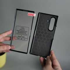 Galaxy Z Fold 7 Premium Dotted Design Slim Case Hinge Protection (Front + Back Cover)