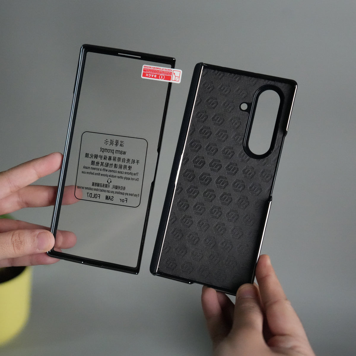 Galaxy Z Fold 7 Premium Dotted Design Slim Case Hinge Protection (Front + Back Cover)