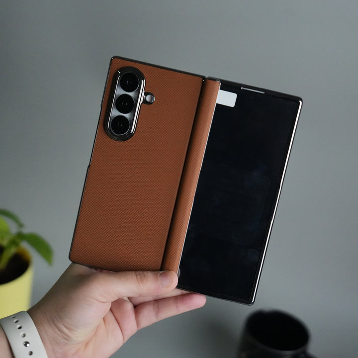 Galaxy Z Fold 7 Premium Dotted Design Slim Case Hinge Protection (Front + Back Cover)