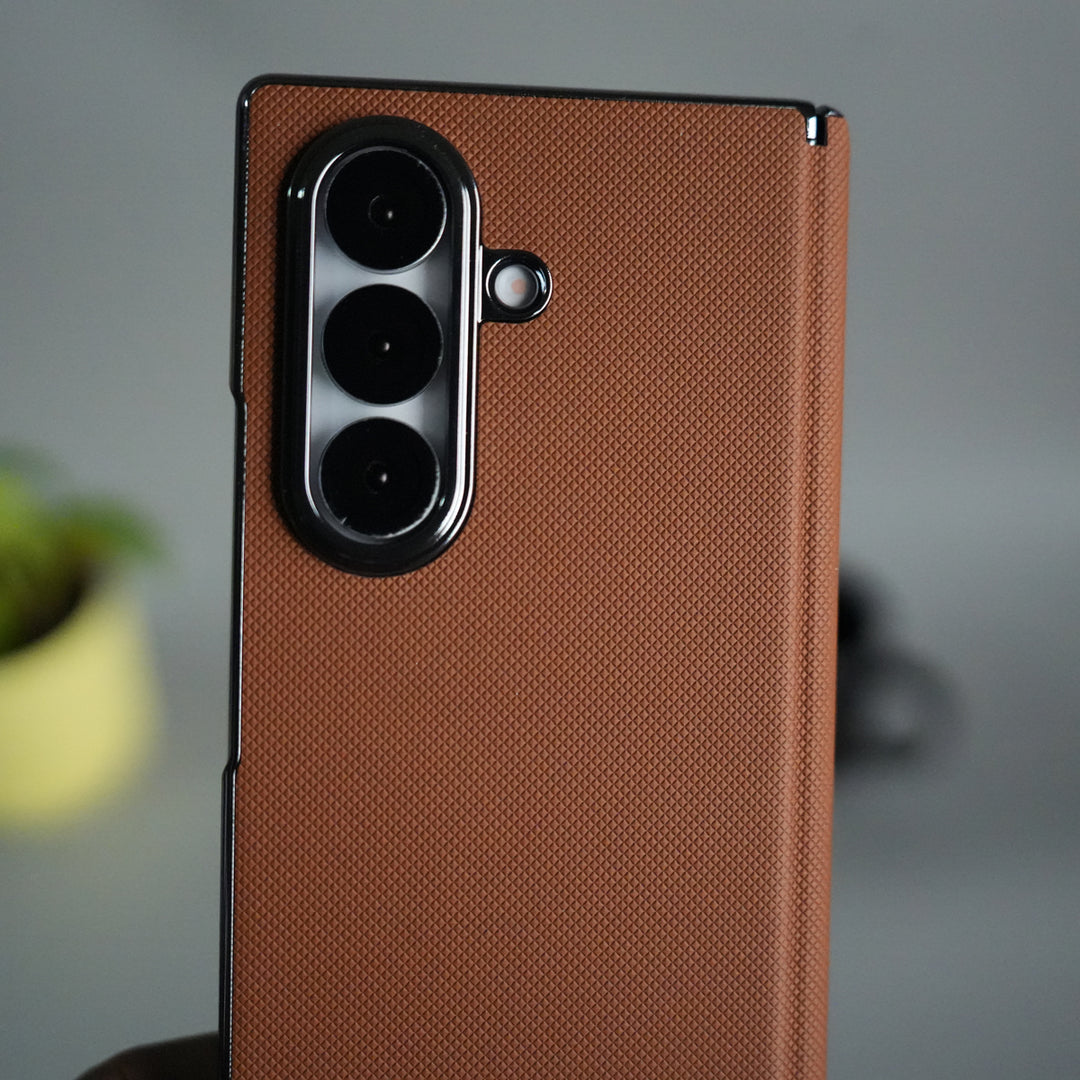 Galaxy Z Fold 7 Premium Dotted Design Slim Case Hinge Protection (Front + Back Cover)