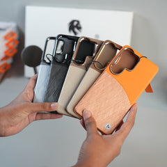 Galaxy S26 Ultra Premium Dual-Tone PU Leather MagSafe Case with Metal Camera Guard