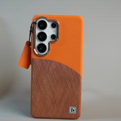 Galaxy S26 Ultra Premium Dual-Tone PU Leather MagSafe Case with Metal Camera Guard