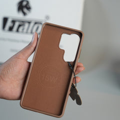 Galaxy S26 Ultra Premium Dual-Tone PU Leather MagSafe Case with Metal Camera Guard