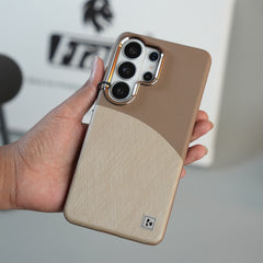 Galaxy S26 Ultra Premium Dual-Tone PU Leather MagSafe Case with Metal Camera Guard
