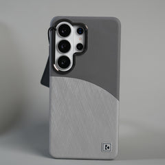 Galaxy S26 Ultra Premium Dual-Tone PU Leather MagSafe Case with Metal Camera Guard