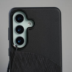 Galaxy S26 Premium Dual-Tone PU Leather MagSafe Case with Metal Camera Guard