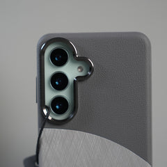 Galaxy S26 Premium Dual-Tone PU Leather MagSafe Case with Metal Camera Guard