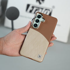 Galaxy S26 Premium Dual-Tone PU Leather MagSafe Case with Metal Camera Guard