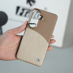 Galaxy S26 Premium Dual-Tone PU Leather MagSafe Case with Metal Camera Guard