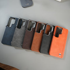 Galaxy S26 Ultra Premium Stitched PU Leather Magsafe Case | Metal Camera Guard