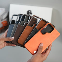 Galaxy S26 Ultra Premium Stitched PU Leather Magsafe Case | Metal Camera Guard