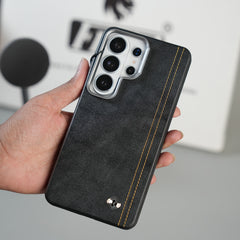 Galaxy S26 Ultra Premium Stitched PU Leather Magsafe Case | Metal Camera Guard