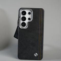 Galaxy S26 Ultra Premium Stitched PU Leather Magsafe Case | Metal Camera Guard
