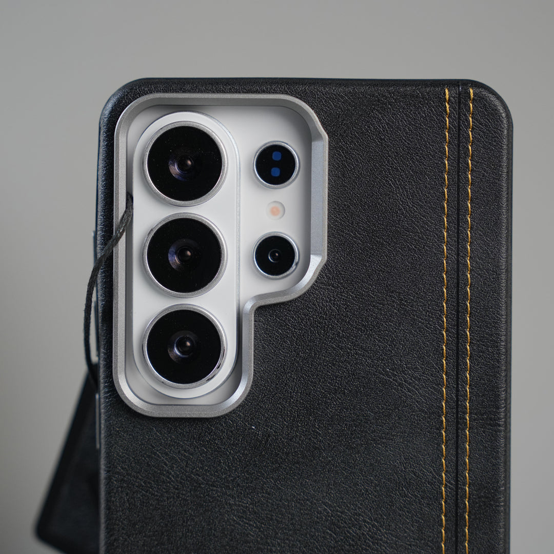 Galaxy S26 Ultra Premium Stitched PU Leather Magsafe Case | Metal Camera Guard