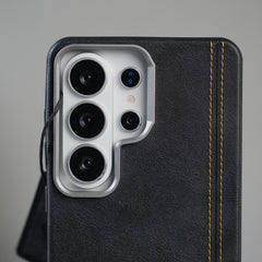 Galaxy S26 Ultra Premium Stitched PU Leather Magsafe Case | Metal Camera Guard