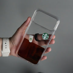 iPhone 17 Series SB Liquid Coffee Floating Cup Case Cover