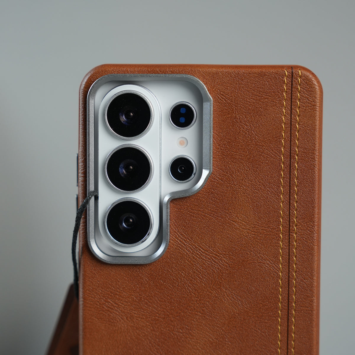 Galaxy S26 Ultra Premium Stitched PU Leather Magsafe Case | Metal Camera Guard