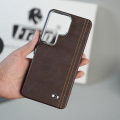 Galaxy S26 Ultra Premium Stitched PU Leather Magsafe Case | Metal Camera Guard