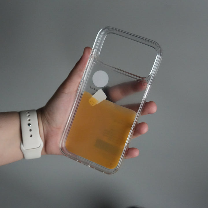 iPhone 17 Series SB Liquid Coffee Floating Cup Case Cover