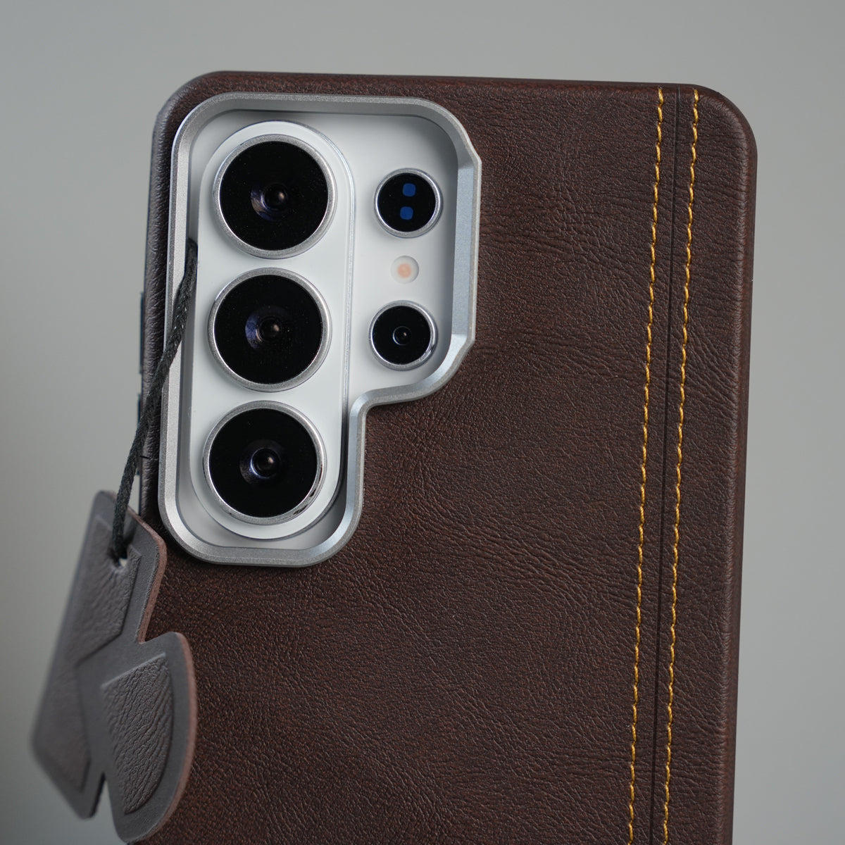 Galaxy S26 Ultra Premium Stitched PU Leather Magsafe Case | Metal Camera Guard