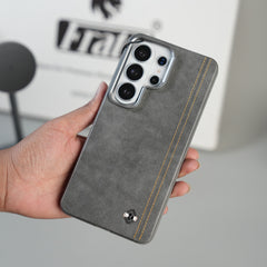 Galaxy S26 Ultra Premium Stitched PU Leather Magsafe Case | Metal Camera Guard