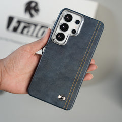 Galaxy S26 Ultra Premium Stitched PU Leather Magsafe Case | Metal Camera Guard