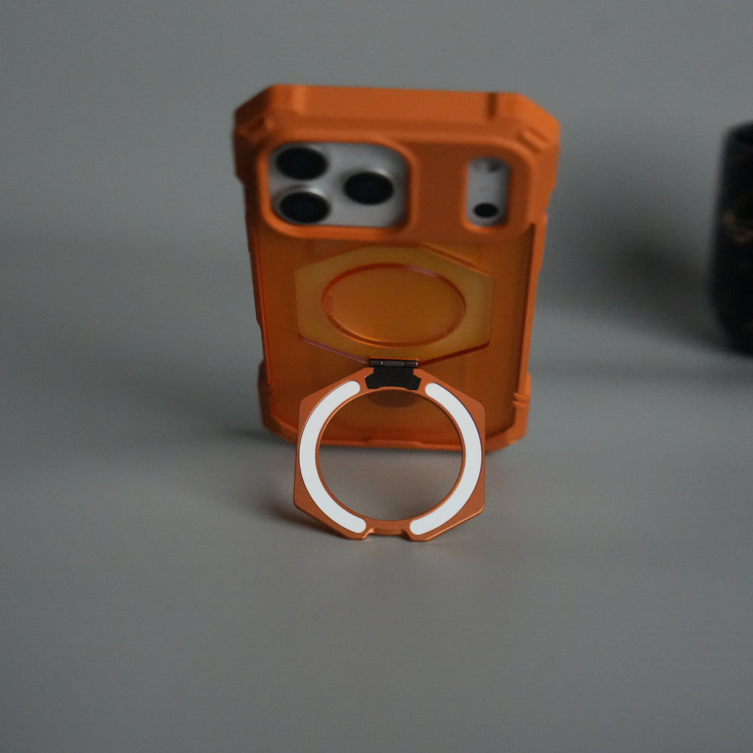 iPhone 17 Pro Rugged Armor MagSafe Case with Metal Kickstand