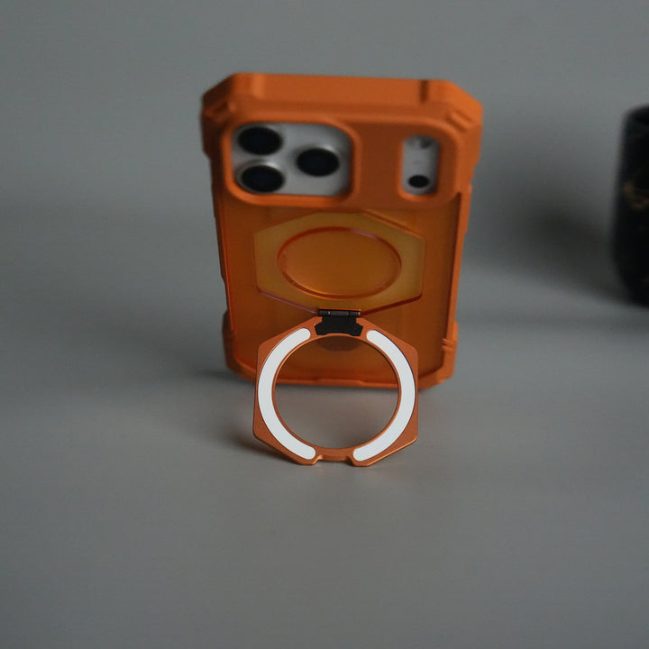 iPhone 17 Pro Rugged Armor MagSafe Case with Metal Kickstand