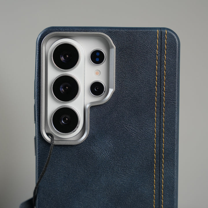 Galaxy S26 Ultra Premium Stitched PU Leather Magsafe Case | Metal Camera Guard