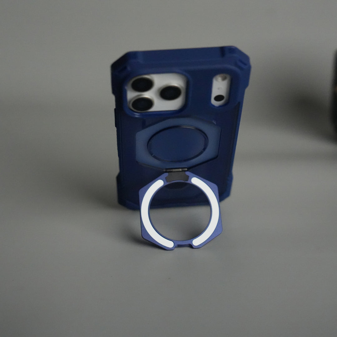 iPhone 17 Pro Rugged Armor MagSafe Case with Metal Kickstand