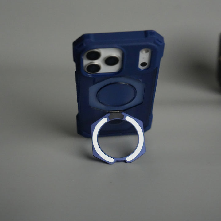 iPhone 17 Pro Rugged Armor MagSafe Case with Metal Kickstand