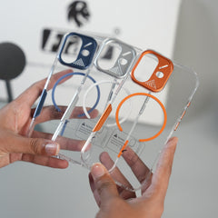iPhone 17 Frosted MagSafe Case with Metallic Camera Frame