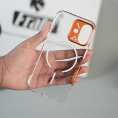 iPhone 17 Frosted MagSafe Case with Metallic Camera Frame