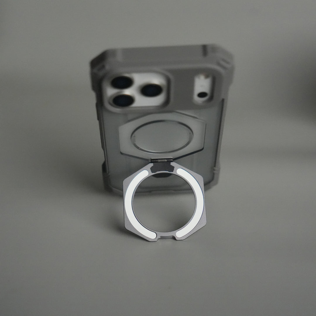 iPhone 17 Pro Rugged Armor MagSafe Case with Metal Kickstand