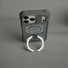 iPhone 17 Pro Max Rugged Armor MagSafe Case with Metal Kickstand