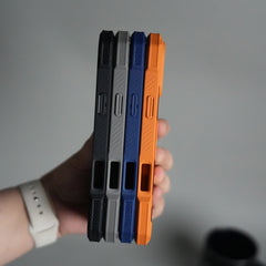 iPhone 17 Pro Max Rugged Armor MagSafe Case with Metal Kickstand